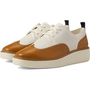NWT Cole Haan Womens Originalgrand Platform Oxford, Pecan/Ivory-Size 6.5